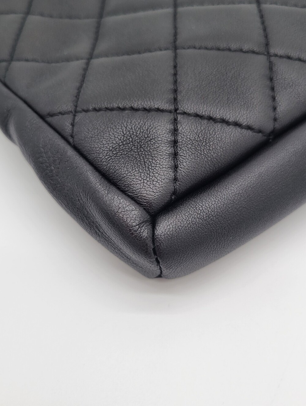 Authentic Chanel Quilted Leather Black Clutch - Picture 6 of 9